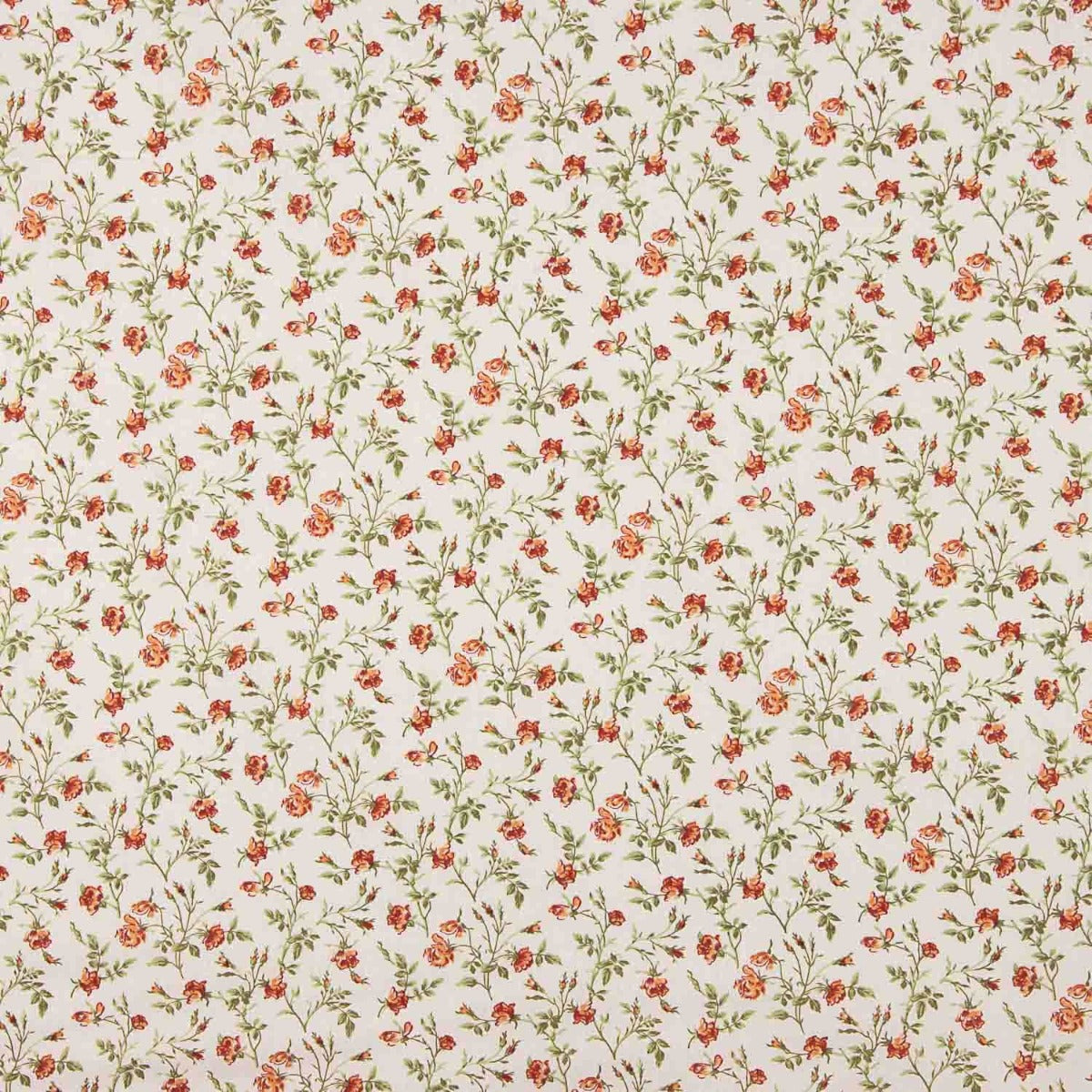 Coton Imprimé Fleurs Grace Corail - Ribes y Casals