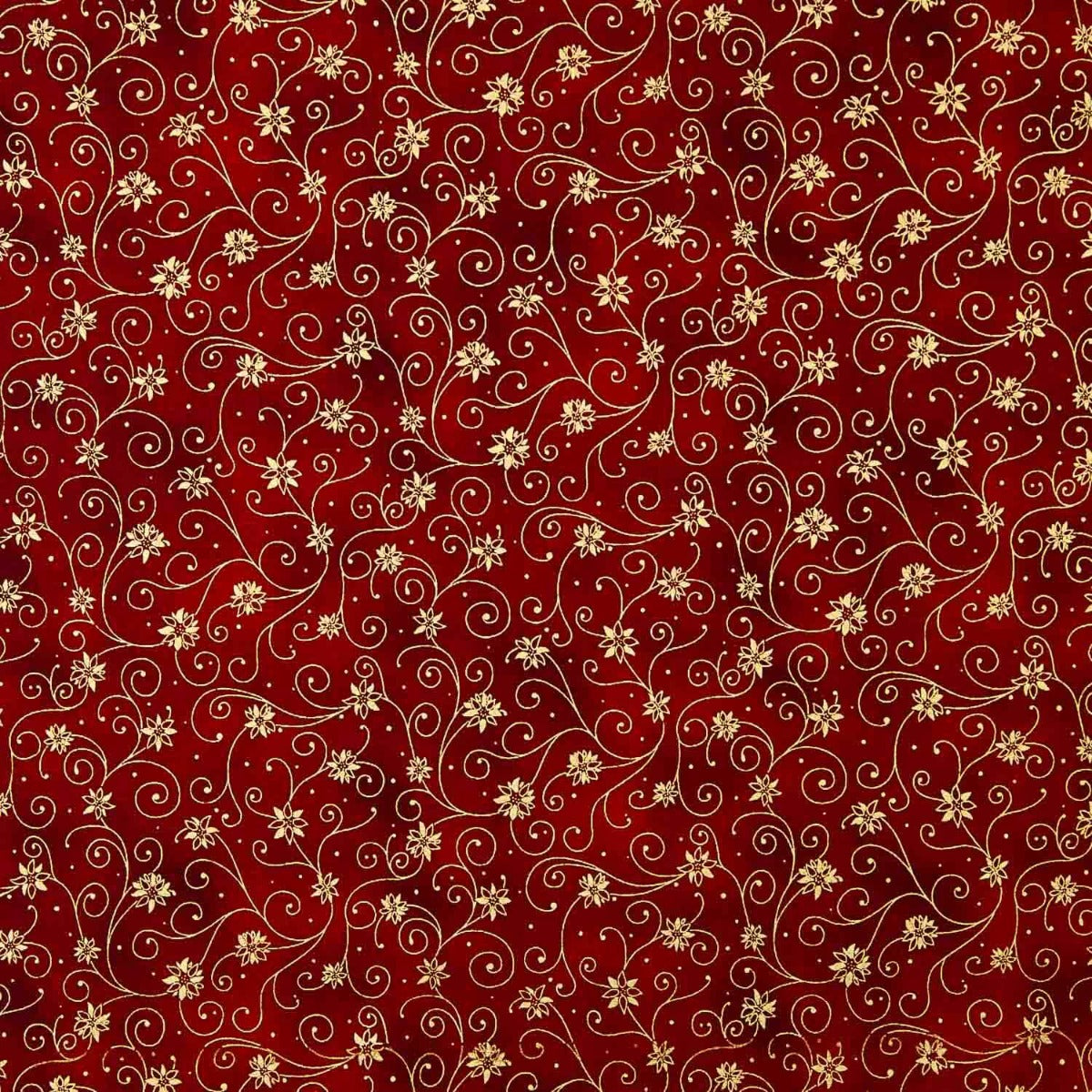 Popeline Noël Etoile Or - Ribes y Casals