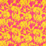 Satin imprimé ombre rose-jaune - Ribes y Casals