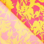 Satin imprimé ombre rose-jaune - Ribes y Casals