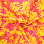 Satin imprimé ombre rose-jaune - Ribes y Casals