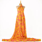 Satin imprimé ombre rose-jaune - Ribes y Casals