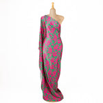 Imprimé ombré vert fuchsia Satin vert fuchsia - Ribes y Casals