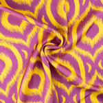 Imprimé satin damier Géo Lilas Imprimé Géo - Ribes y Casals