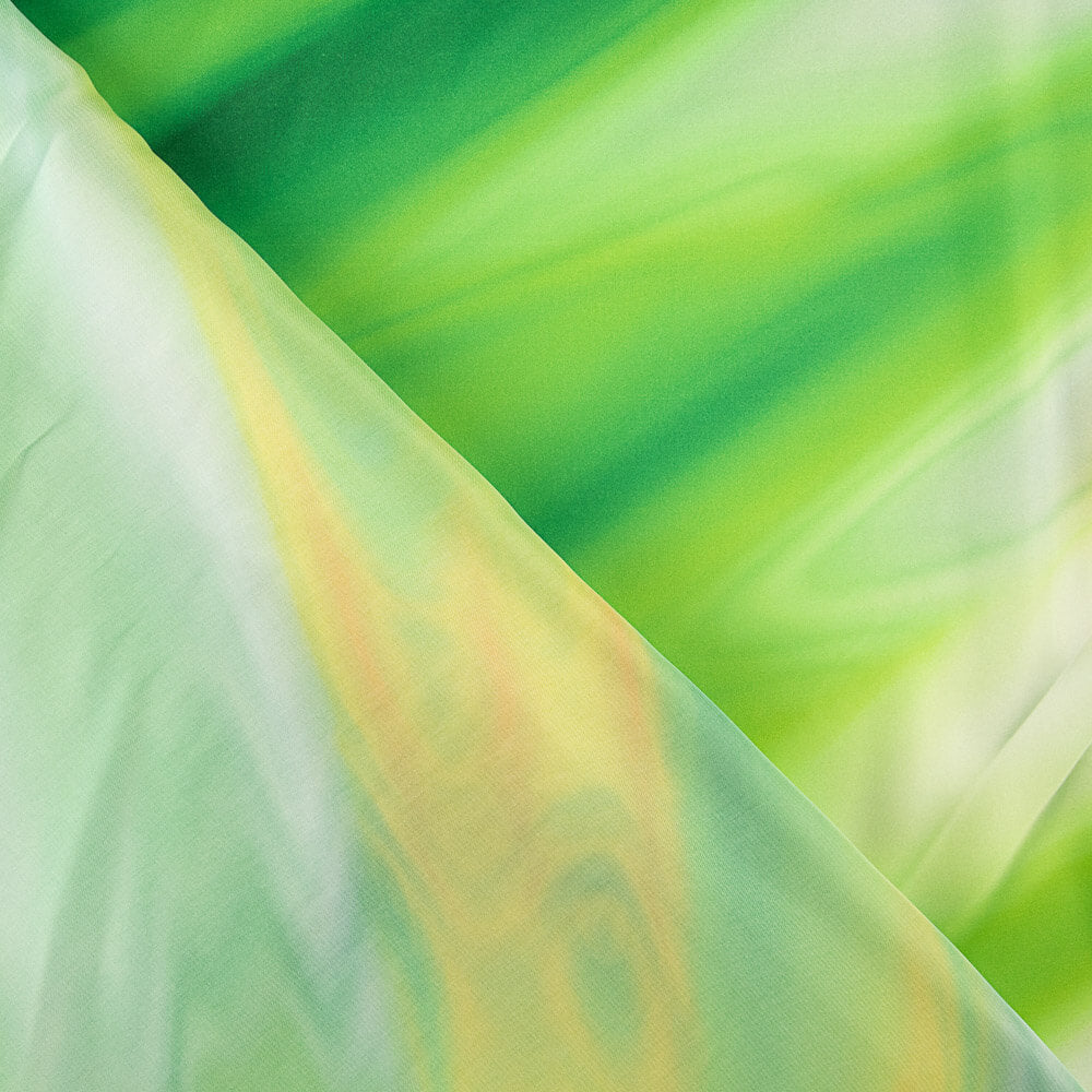 Satin imprimé Psycho Greens - Ribes y Casals