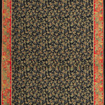 Popeline Coton Fleurs Noël Noir - Ribes y Casals