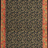 Popeline Coton Fleurs Noël Noir - Ribes y Casals