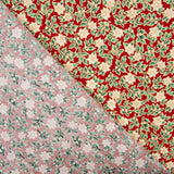 Popeline de coton poinsettias rouges - Ribes y Casals