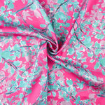 Satin imprimé Vert jardin - Ribes y Casals