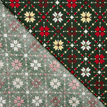 Popeline De Coton Noel Star Geo Vert - Ribes y Casals