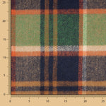 Mouflon à carreaux vert forêt, orange et bleu marine - Ribes y Casals