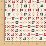 Popeline de coton Noel Star Geo Ecru - Ribes y Casals