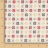Popeline de coton Noel Star Geo Ecru - Ribes y Casals