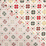 Popeline de coton Noel Star Geo Ecru - Ribes y Casals