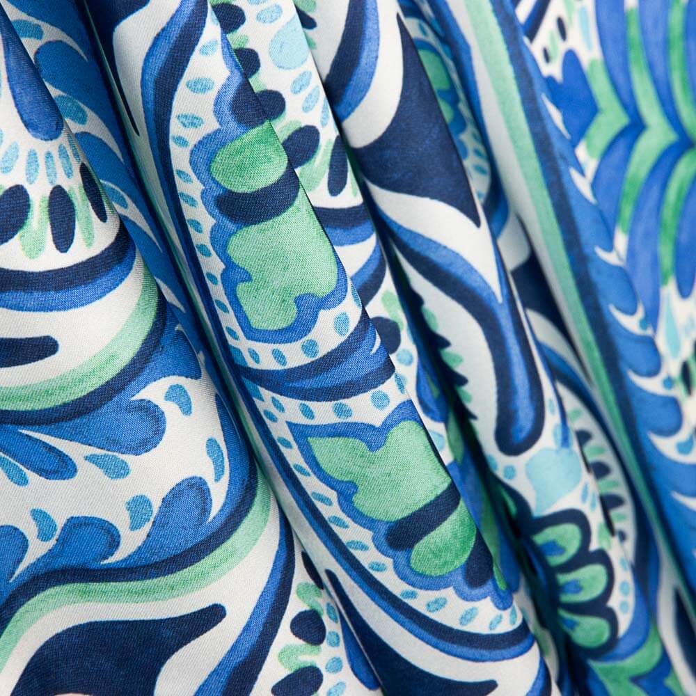 Satin Polyester Bleu Vienne - Ribes y Casals