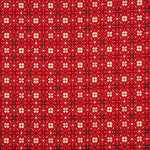 Popeline de coton rouge Noel Star Geo - Ribes y Casals