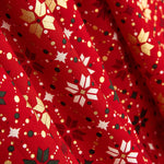 Popeline de coton rouge Noel Star Geo - Ribes y Casals