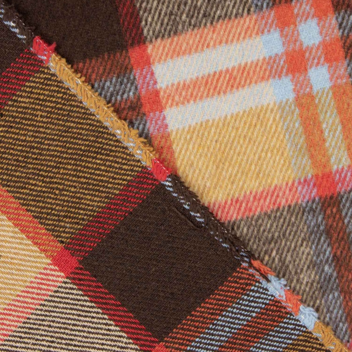 Mouflon à carreaux moutarde, marron et rouges - Ribes y Casals