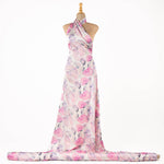 Satin imprimé aquarelle rose - Ribes y Casals