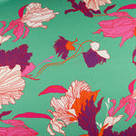 Satin Imprimé Floral Déco Vert - Ribes y Casals