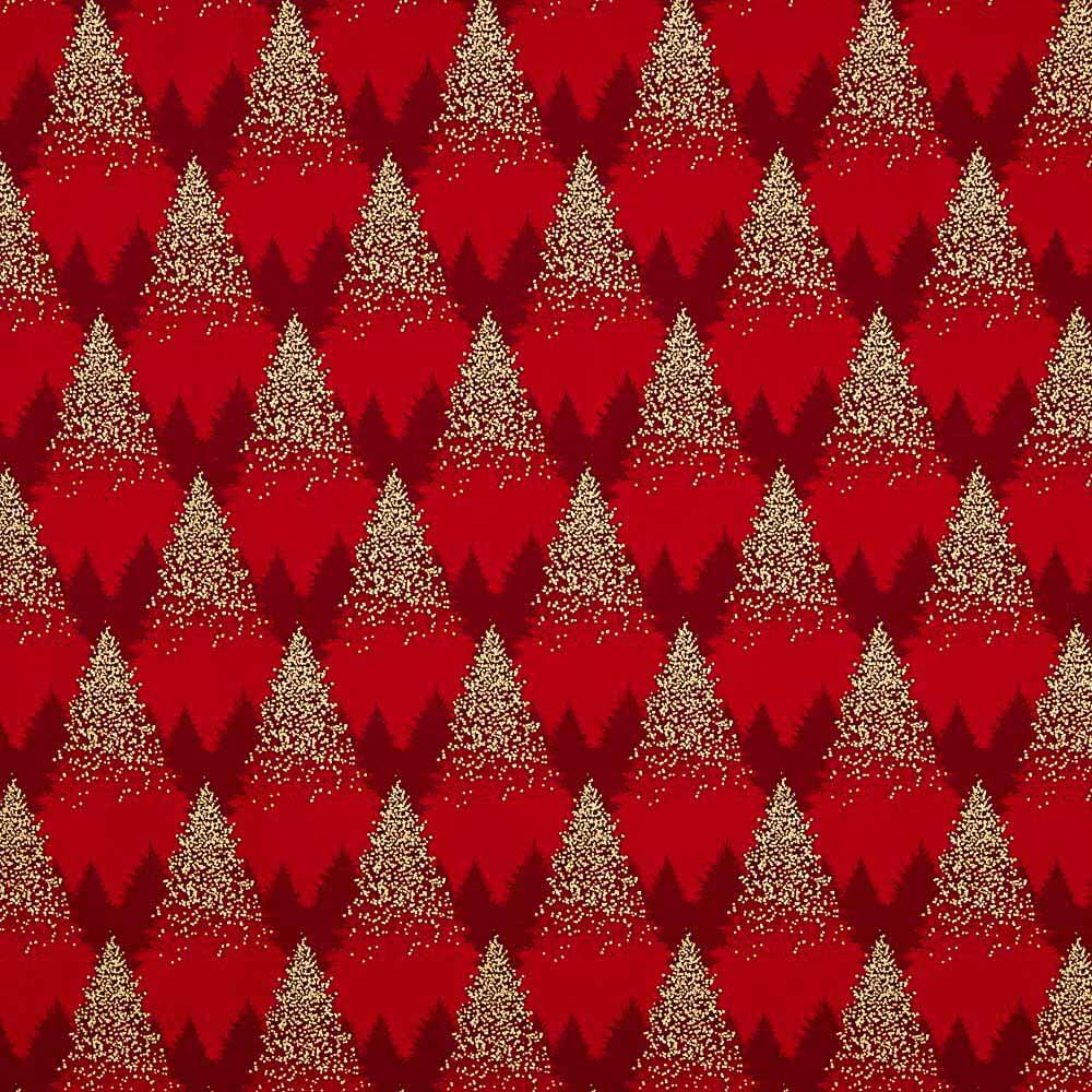 Popeline De Coton Rouge Sapin - Ribes y Casals