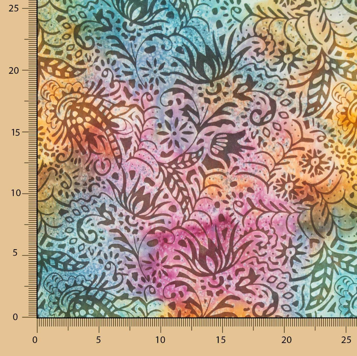 Batik popeline Malabo Multicolore - Ribes y Casals