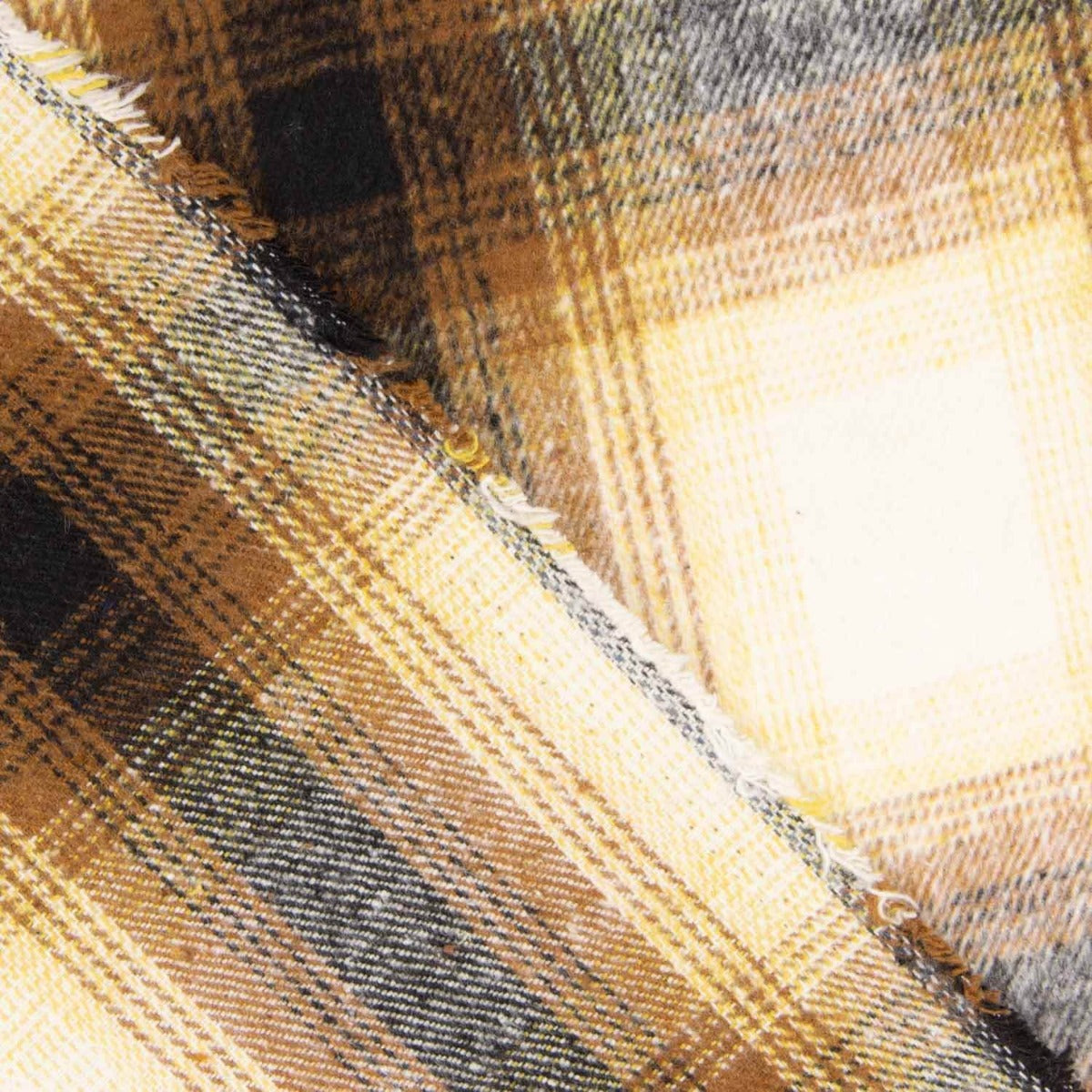 Mouflon à carreaux naturels, moutarde et gris - Ribes y Casals