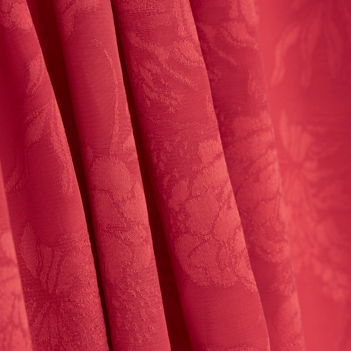 Viscose Jacquard Fleurs Rouge - Ribes y Casals