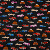 Satin Polyester Retro Cars - Ribes y Casals