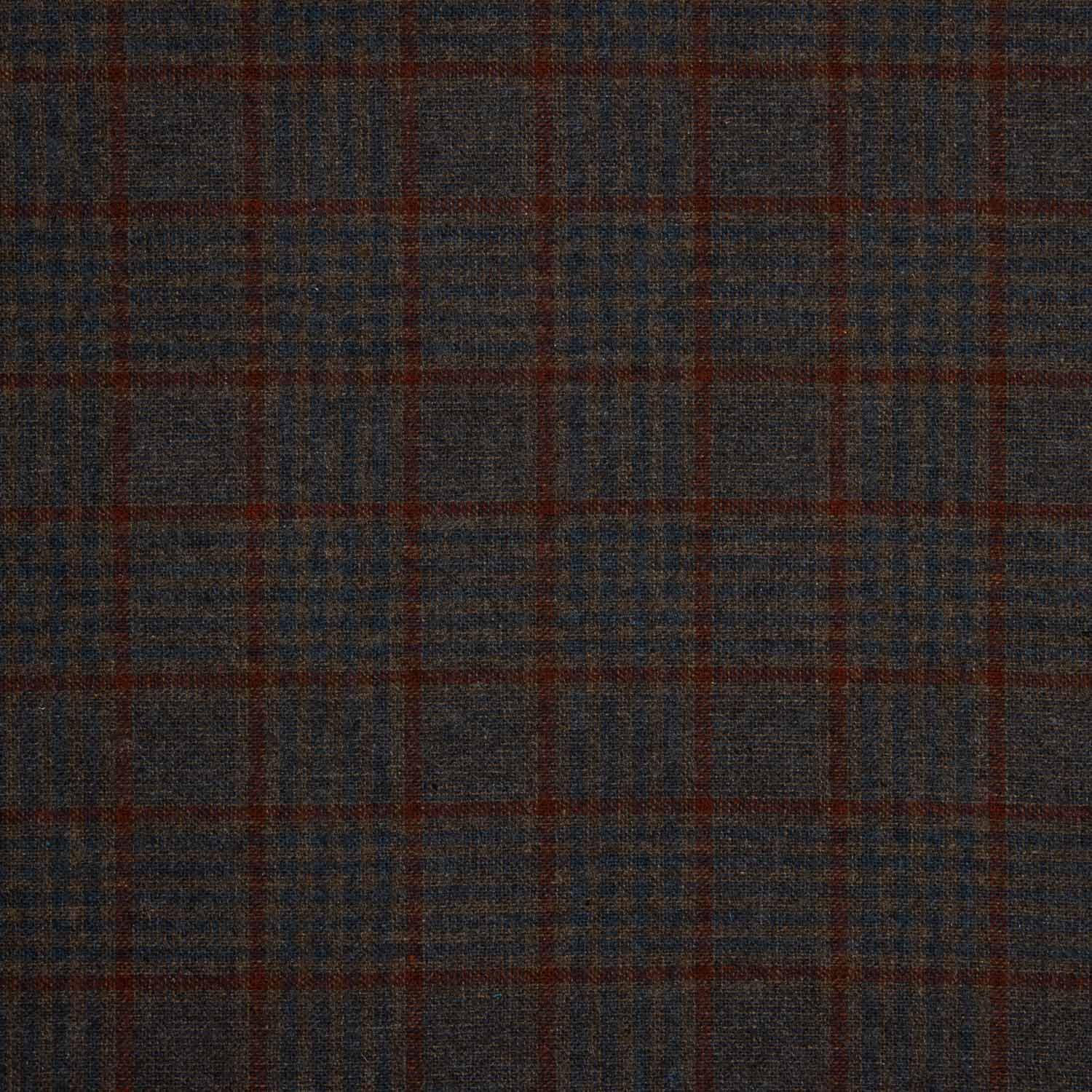 Poncho en laine à carreaux rouges - Ribes y Casals