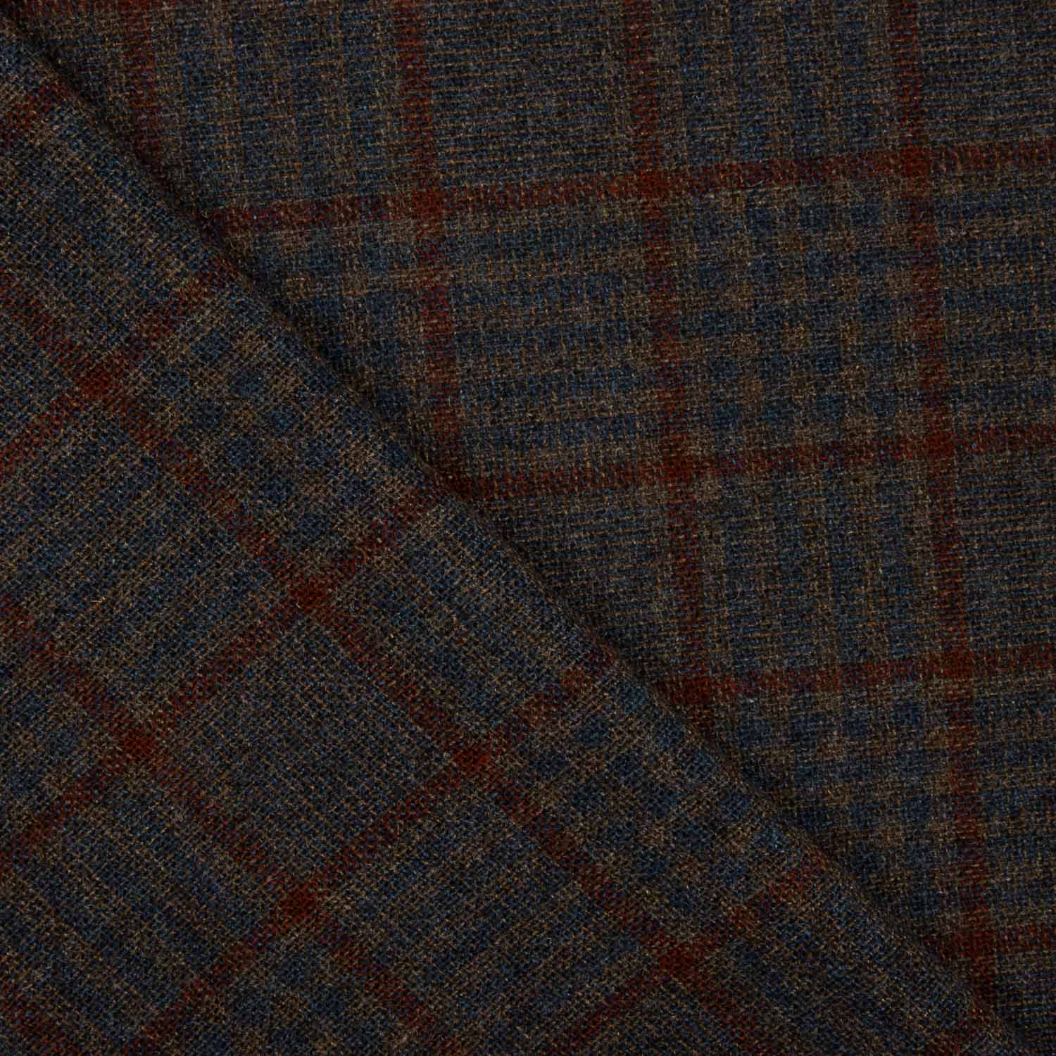 Poncho en laine à carreaux rouges - Ribes y Casals