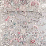 Strass Tulle Blanc Fleurs Dégradé Tons Doux - Ribes y Casals
