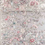 Strass Tulle Blanc Fleurs Dégradé Tons Doux - Ribes y Casals