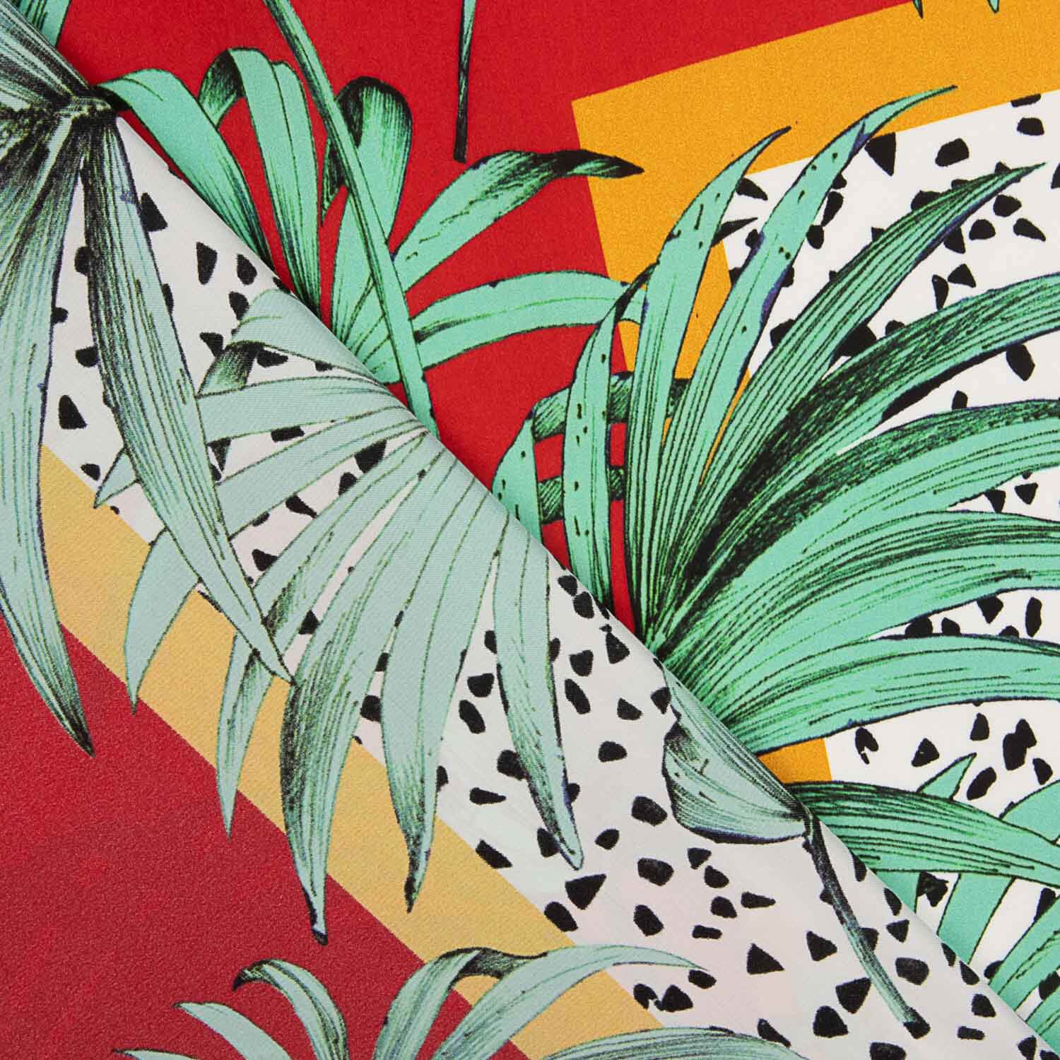 Satin de polyester imprimé Safari tropical - Ribes y Casals