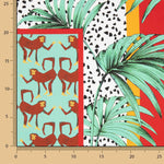 Satin de polyester imprimé Safari tropical - Ribes y Casals