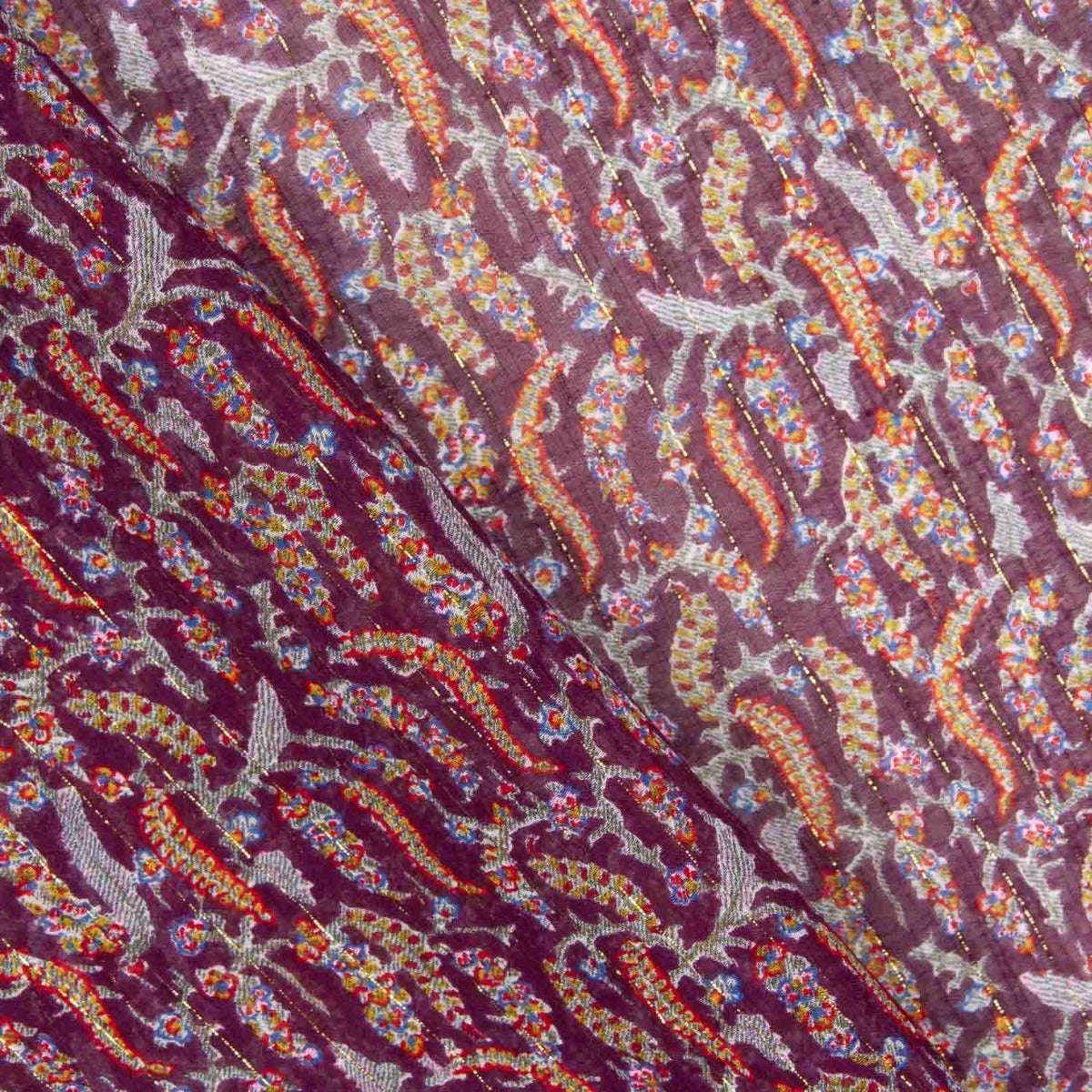 Paisley Spark Lurex chiffon - Ribes y Casals