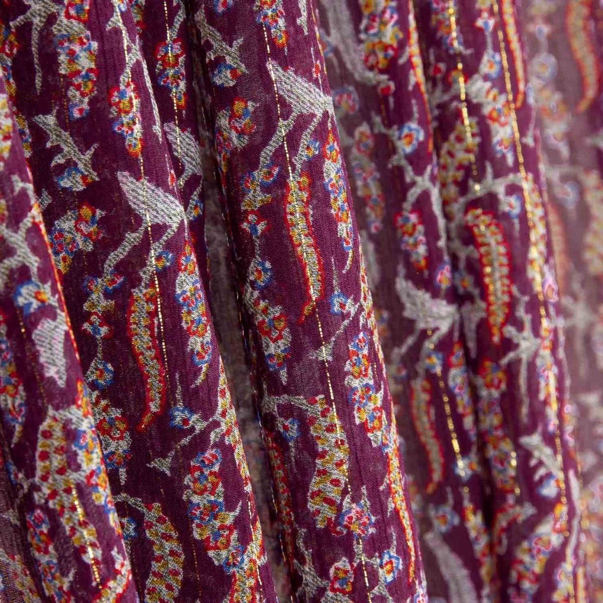 Paisley Spark Lurex chiffon - Ribes y Casals