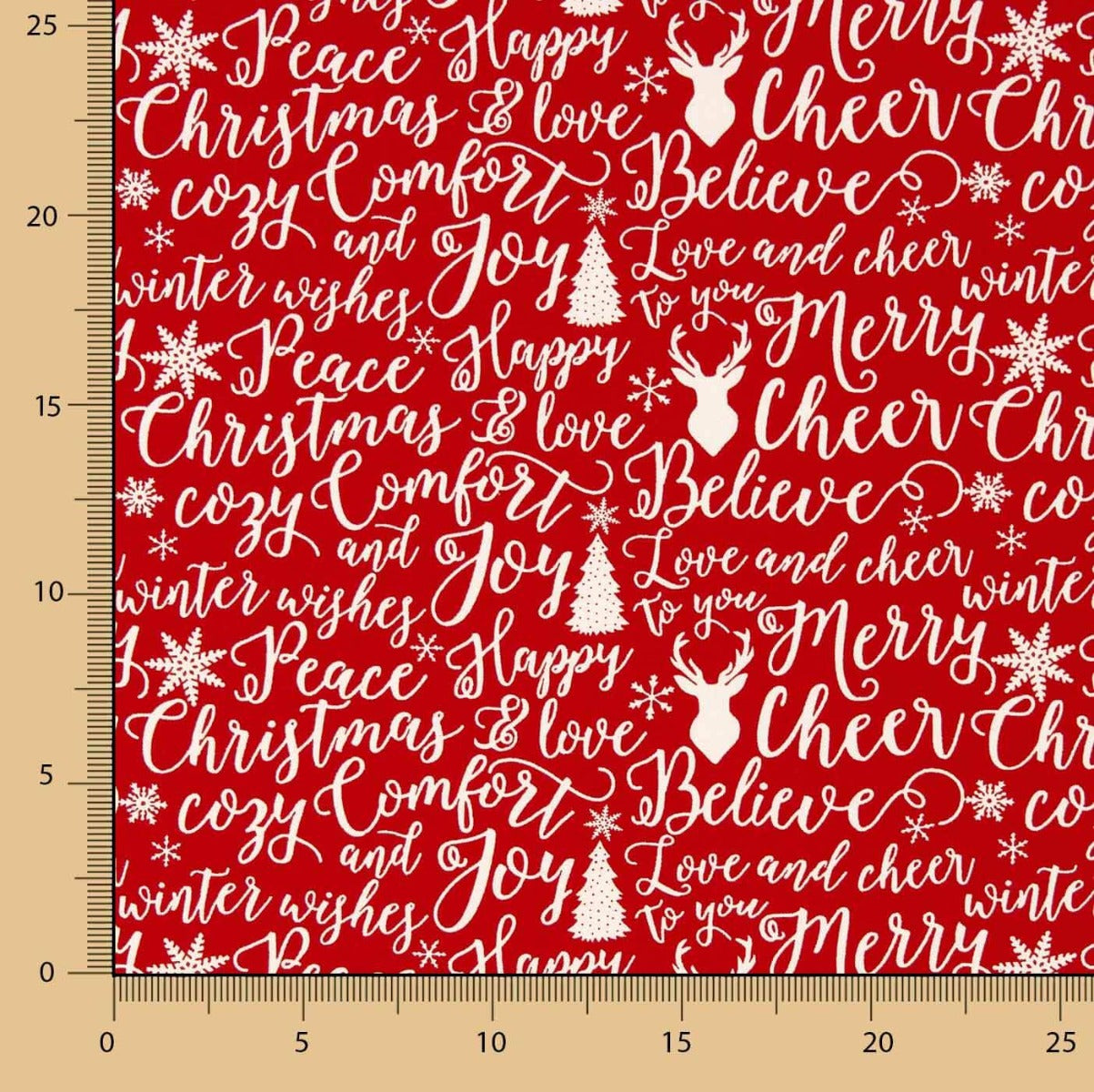 Popeline Noël Hou Rouge - Ribes y Casals