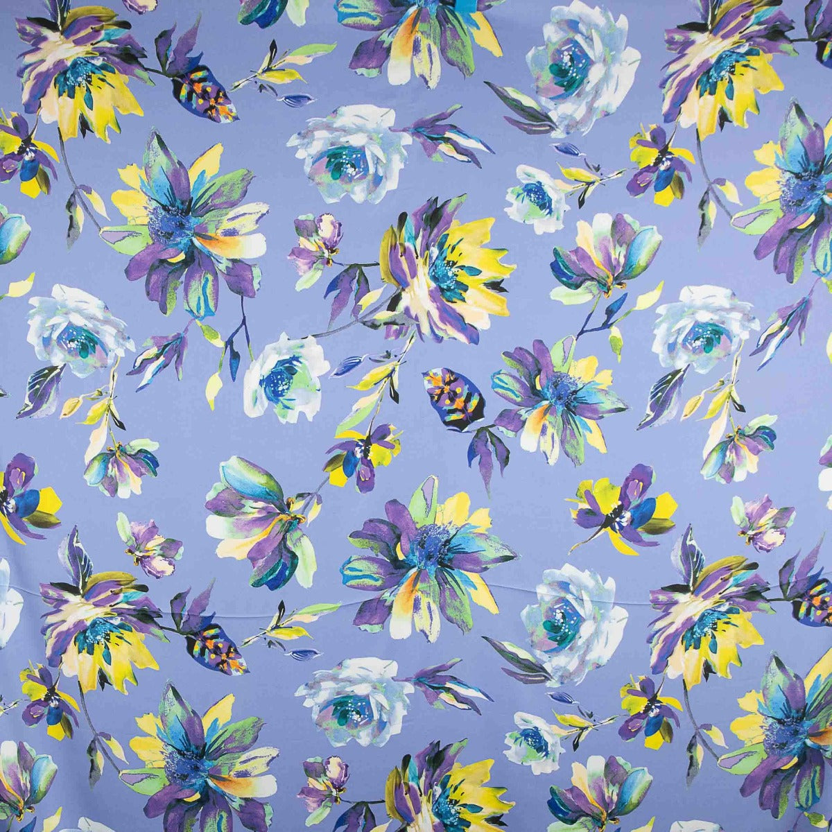 Satin imprimé lilas Maylin - Ribes y Casals