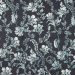 Sergé doux Viscose-lin Floral Marine - Ribes y Casals