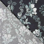Sergé doux Viscose-lin Floral Marine - Ribes y Casals