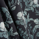 Sergé doux Viscose-lin Floral Marine - Ribes y Casals