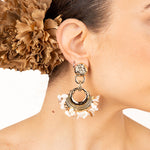 Boucles d&#39;oreilles flamenco or et nacre - Ribes y Casals