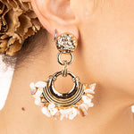 Boucles d&#39;oreilles flamenco or et nacre - Ribes y Casals