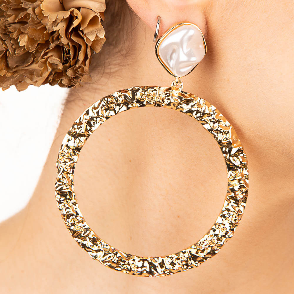 Boucles d&#39;oreilles flamenco texturées - Ribes y Casals