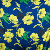 Satin imprimé bleu Clarence - Ribes y Casals