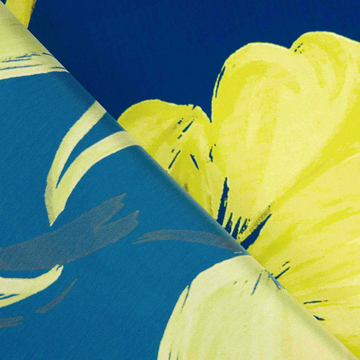 Satin imprimé bleu Clarence - Ribes y Casals