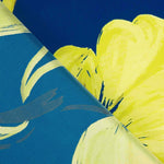 Satin imprimé bleu Clarence - Ribes y Casals