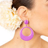 Boucles d&#39;oreilles flamenco cerceau mauve - Ribes y Casals