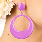 Boucles d&#39;oreilles flamenco cerceau mauve - Ribes y Casals